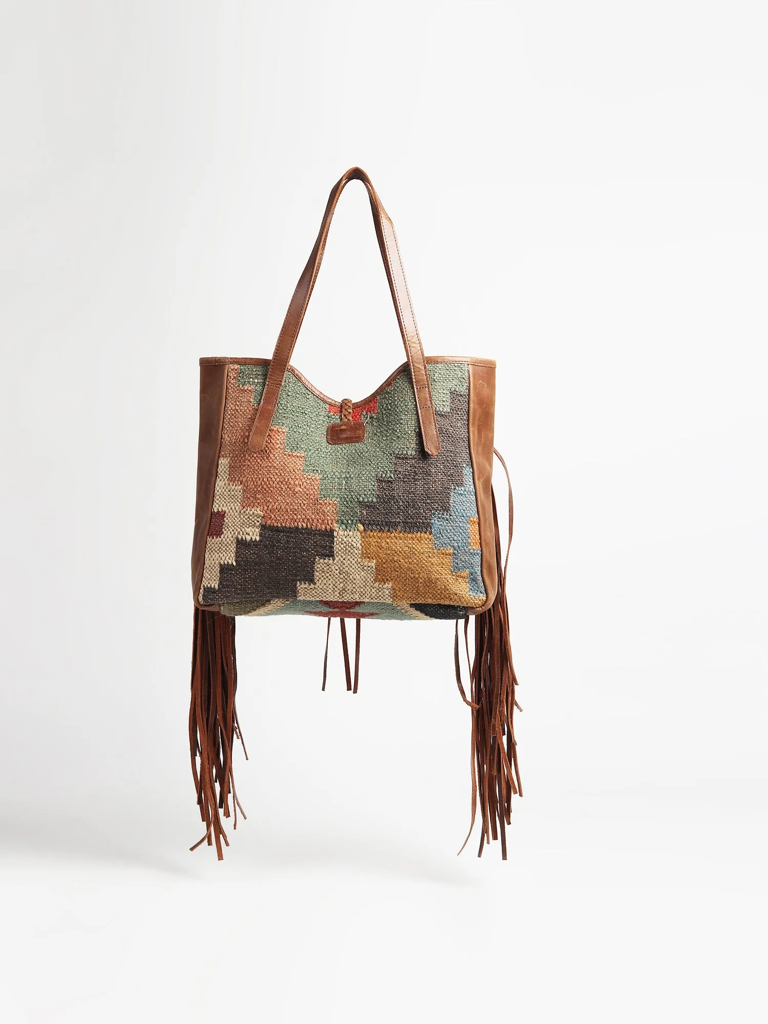BOHEMIAN - KILIM and LEATHER  BAG