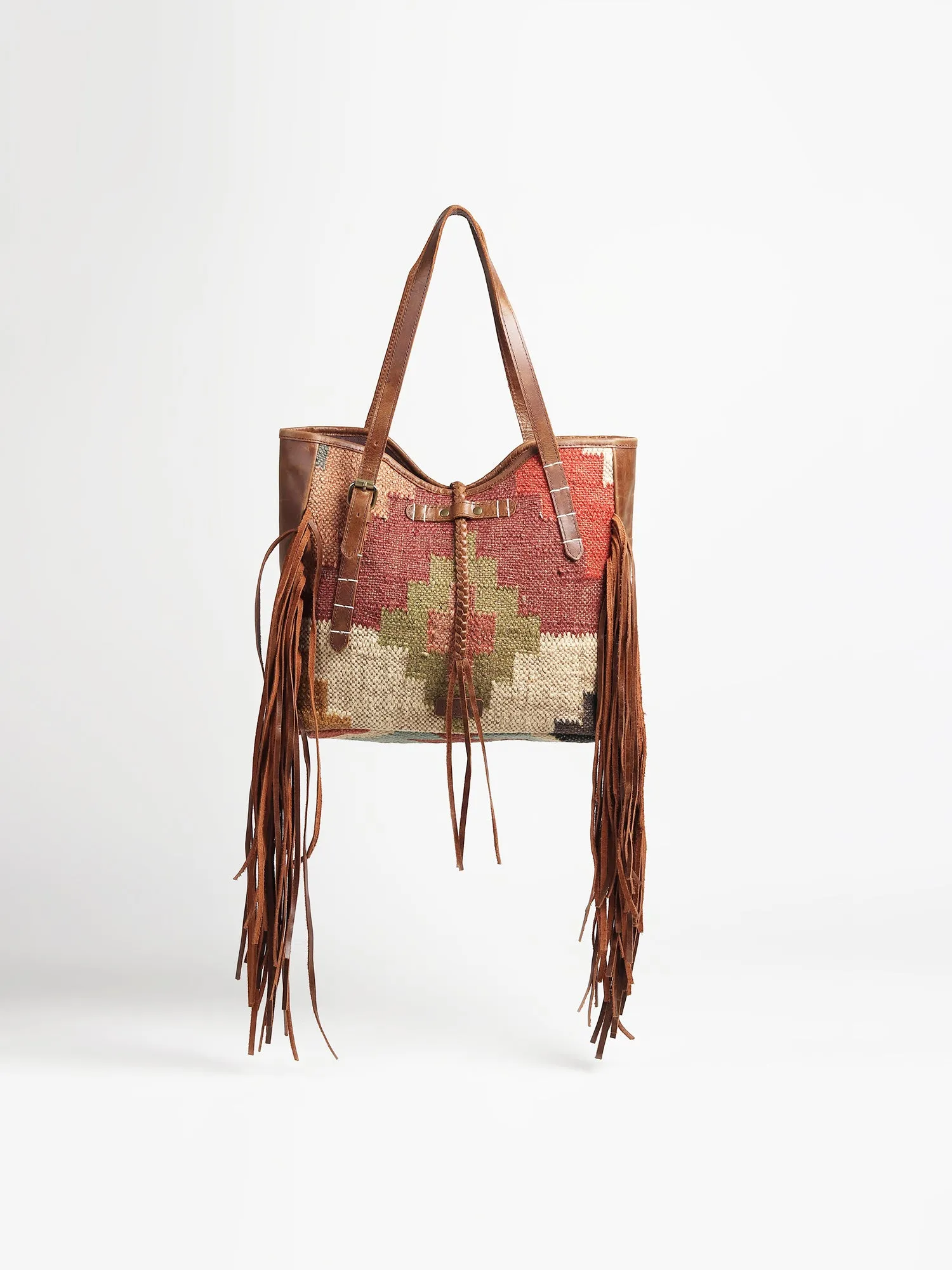 BOHEMIAN - KILIM and LEATHER  BAG