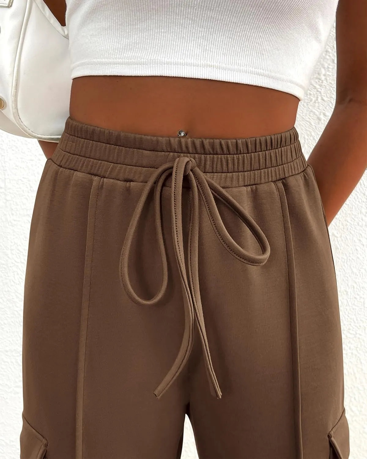 BTFBM Women's Running Sweatpants Fall Baggy Wide Leg Lounge Pants Casual Workout Joggers Pants with Pockets
