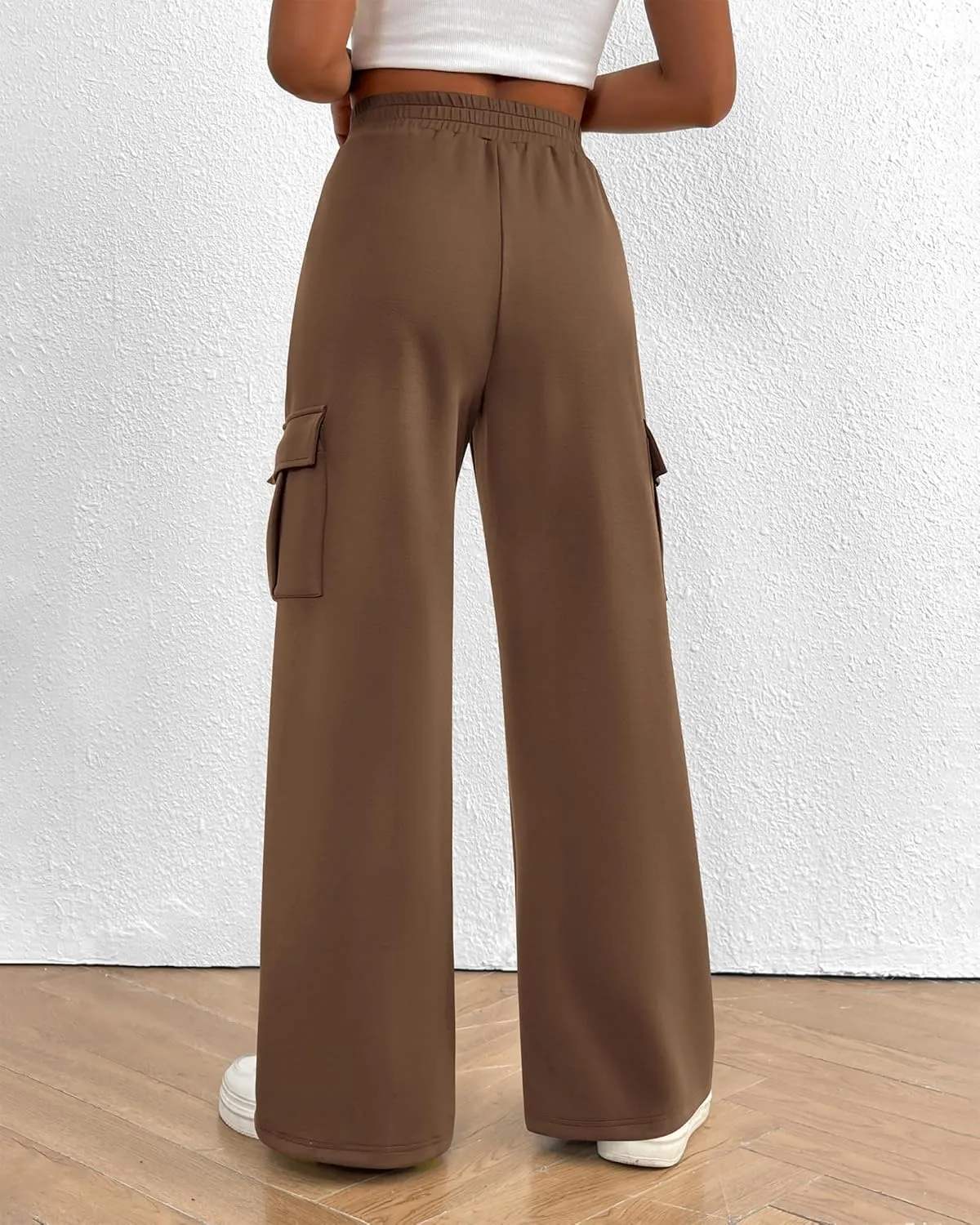 BTFBM Women's Running Sweatpants Fall Baggy Wide Leg Lounge Pants Casual Workout Joggers Pants with Pockets