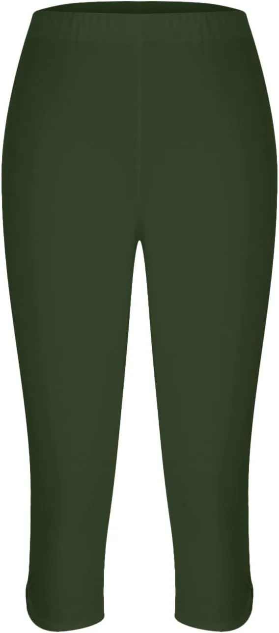 Capri Leggings for Women High Waisted Leggings Casual Knee Length Capri Pants Dressy Trendy Comfy Cut Out Yoga Ladies Trouser