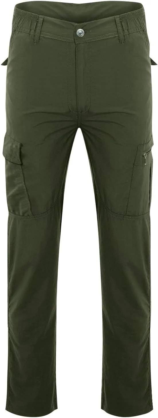 Cargo Pants for Men Waterproof Ripstop Flex Work Pants Tactic Hiking Stretch Outdoor Camo Trousers with Pockets