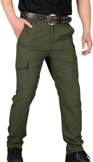 Cargo Pants for Men Waterproof Ripstop Flex Work Pants Tactic Hiking Stretch Outdoor Camo Trousers with Pockets