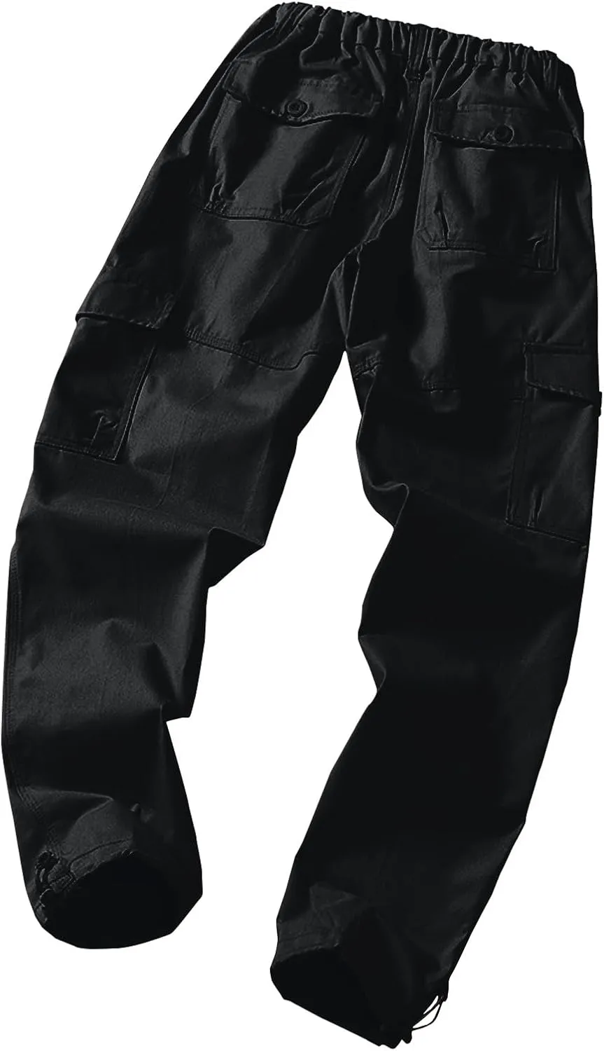 Cargo Work Pants for Men Pockets Casual Pants Big and Tall Stretch Loose Fit Sweatpants Plus Size Trousers Stylish