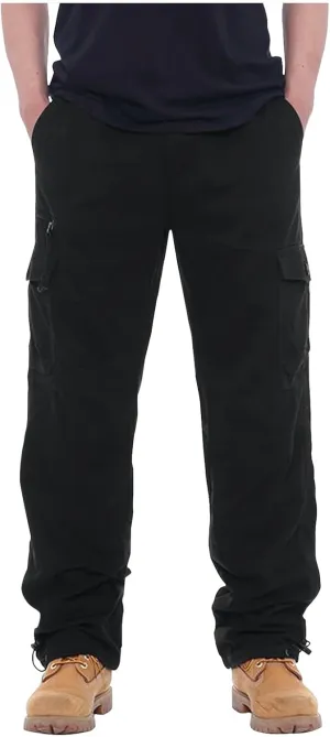 Cargo Work Pants for Men Pockets Casual Pants Big and Tall Stretch Loose Fit Sweatpants Plus Size Trousers Stylish