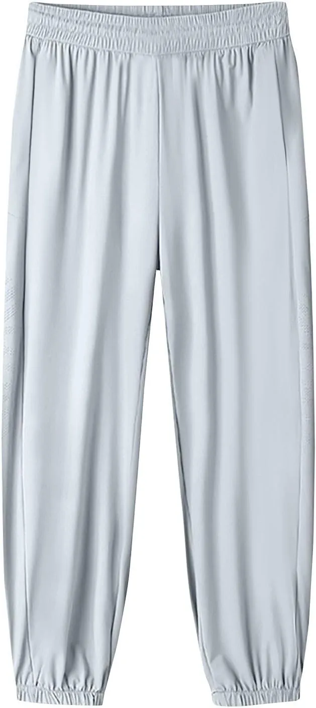 Casual Pants for Women Summer Elastic Waist Dress Pants with Pockets Lounge Baggy Pant Gym Drawstring Trousers