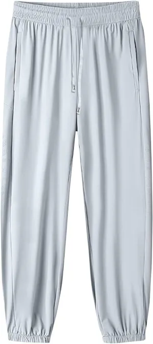 Casual Pants for Women Summer Elastic Waist Dress Pants with Pockets Lounge Baggy Pant Gym Drawstring Trousers