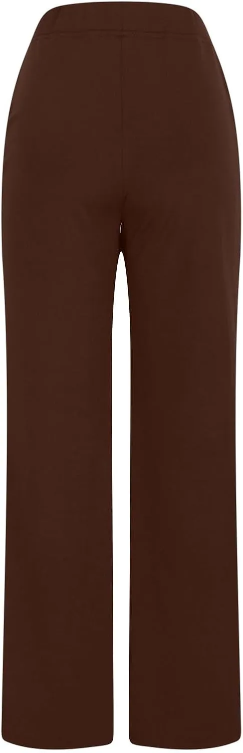 Casual Work Pants for Women High Waist Stretch Dress Pants Soft Comfy Athletic Workout Yoga Pants Business Trousers
