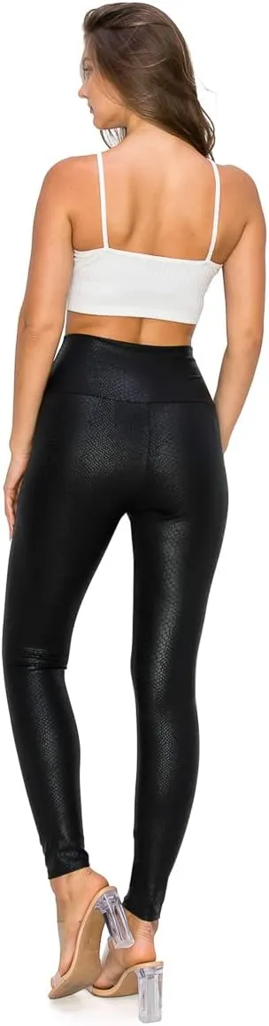 Cemi Ceri Women's Faux Leather High Waist Leggings