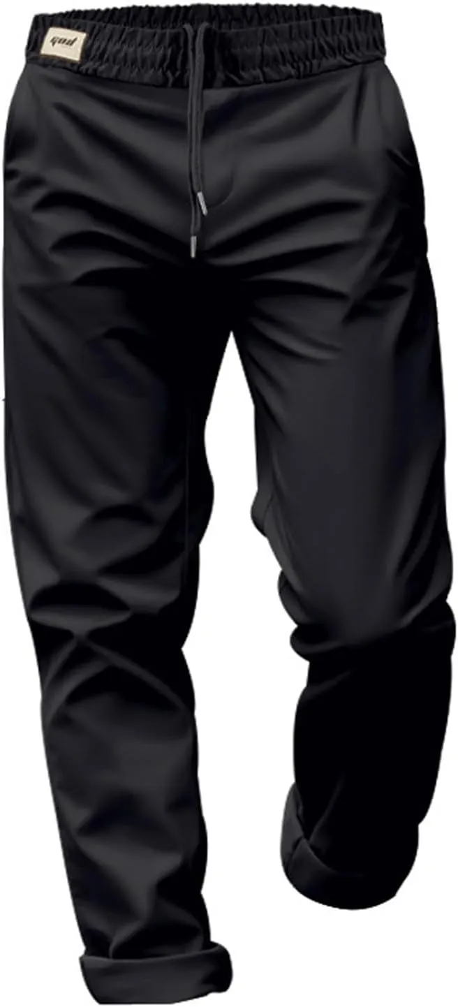 Chino Pants Men Slim Fit Drawstring Waist Dress Pants with Pockets Lightweight Straight Leg Business Casual Pants