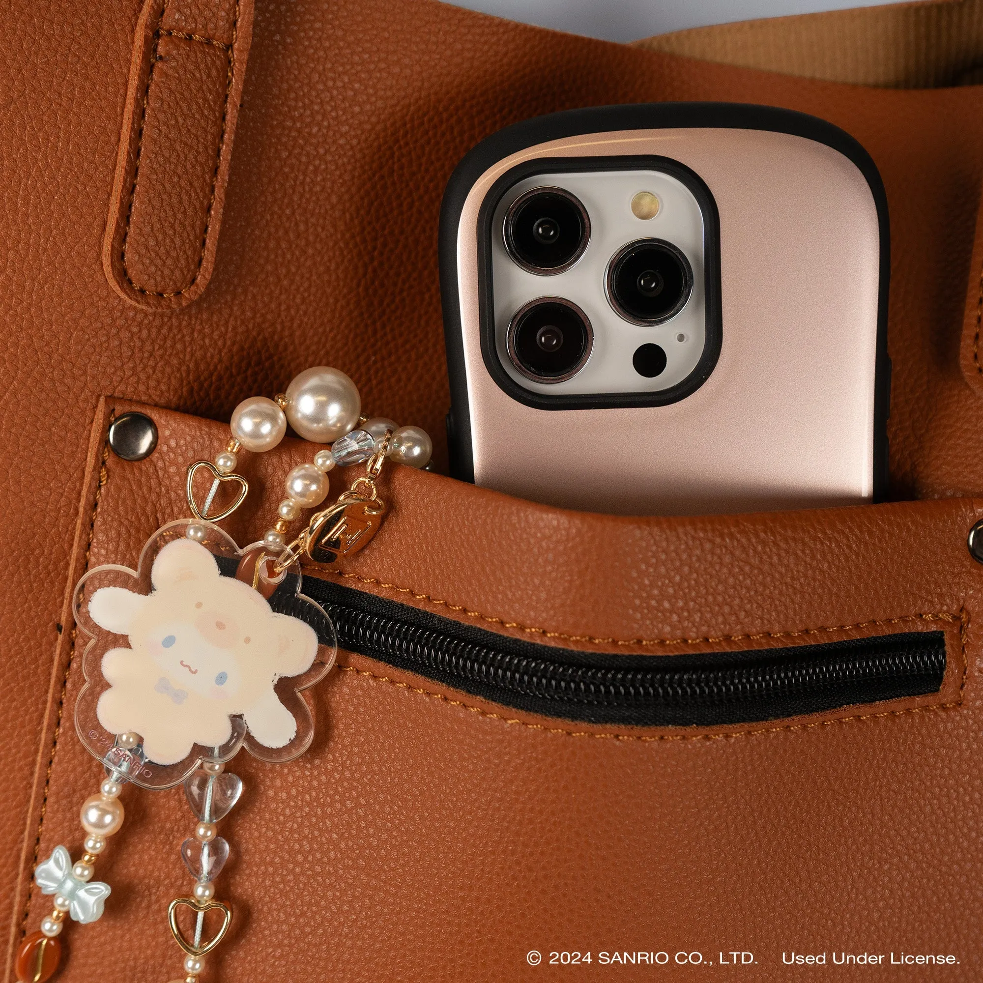 Cinnamoroll Latte Bear Beaded Charm Mobile Phone Wrist Strap