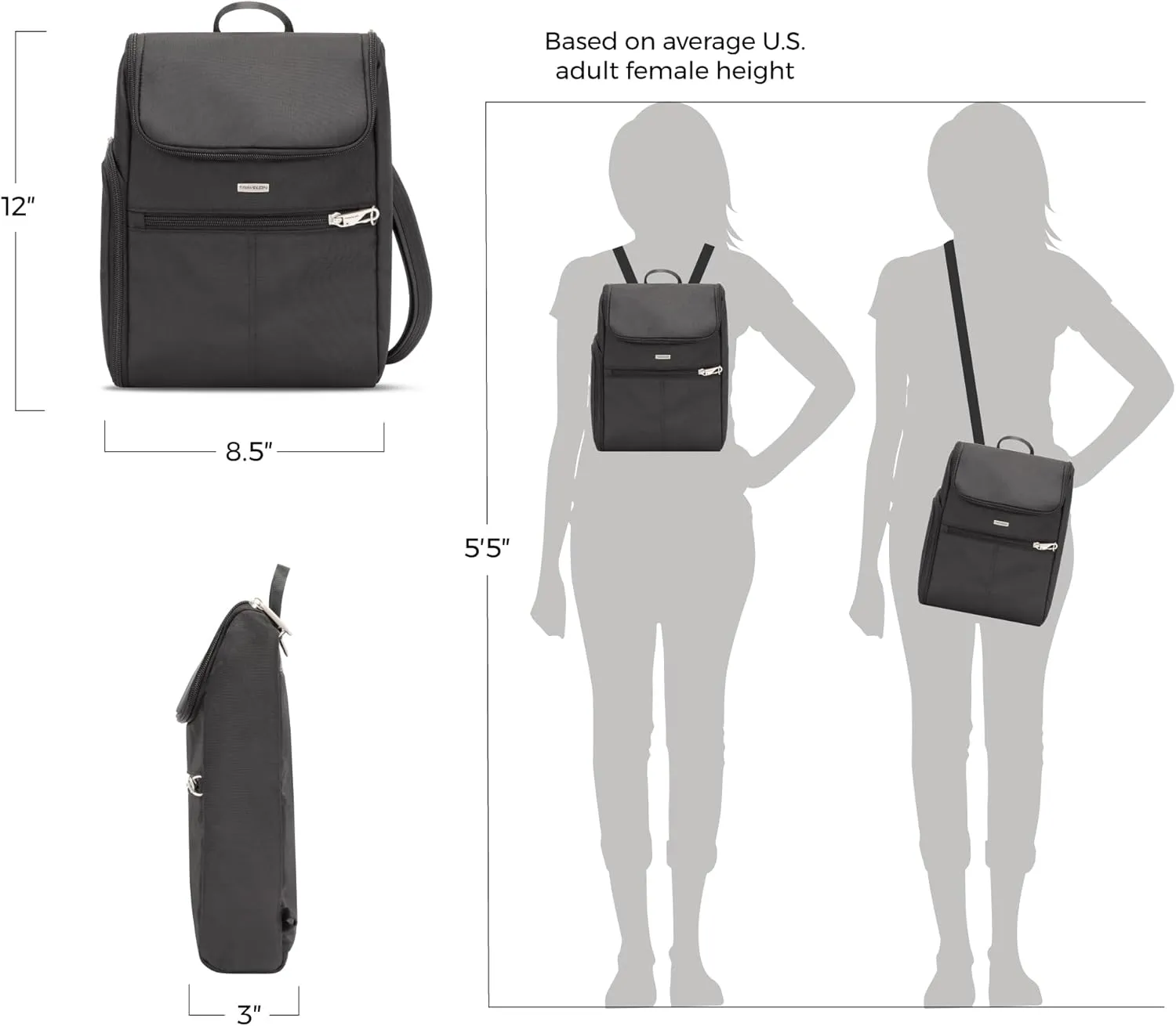 Classic Small Convertible Backpack Travelon Peacock