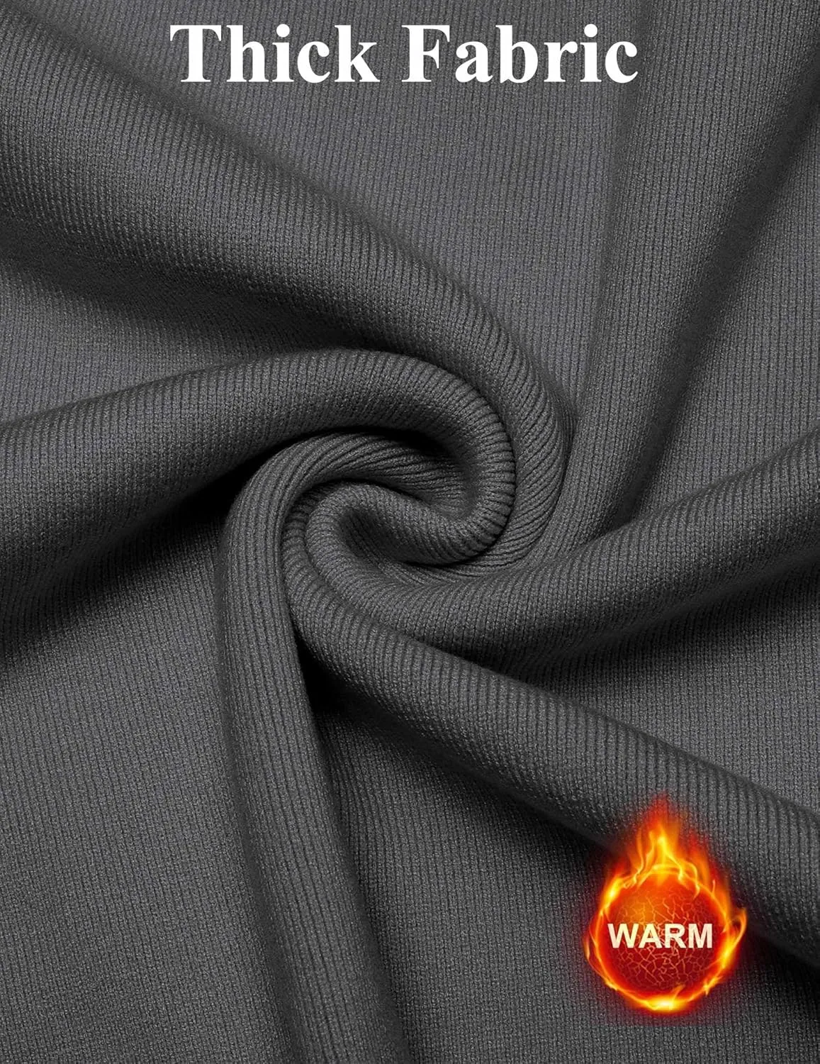 COOFANDY Mens Long Sleeve Polo Sweater Knit Polo Casual Heavyweight Thermal Pullover Sweater with Pocket