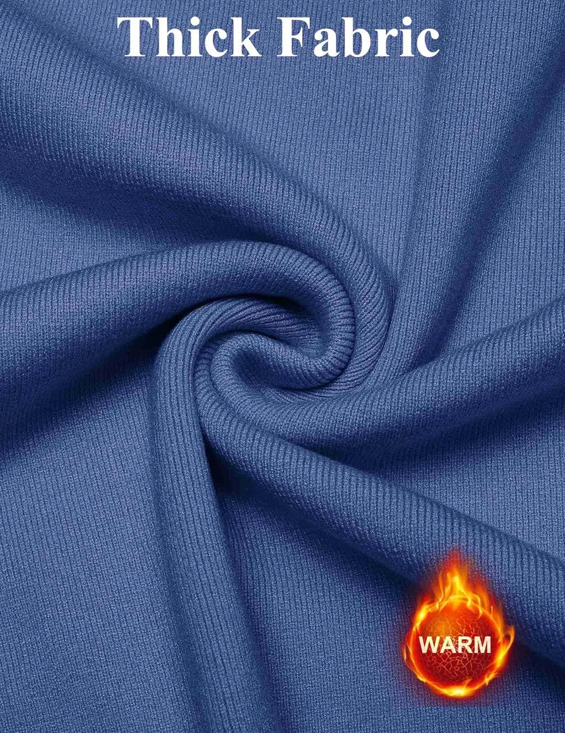 COOFANDY Mens Long Sleeve Polo Sweater Knit Polo Casual Heavyweight Thermal Pullover Sweater with Pocket