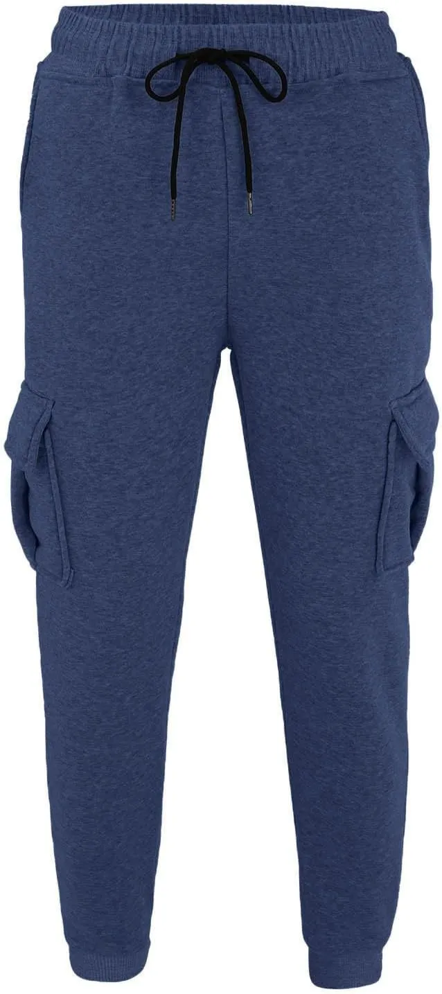 CRNTCEM Men's Cotton Tracksuit Bottoms Drawstring Straight Leg Athletic Jogging Pants Summer Workout Running Cargo Trousers