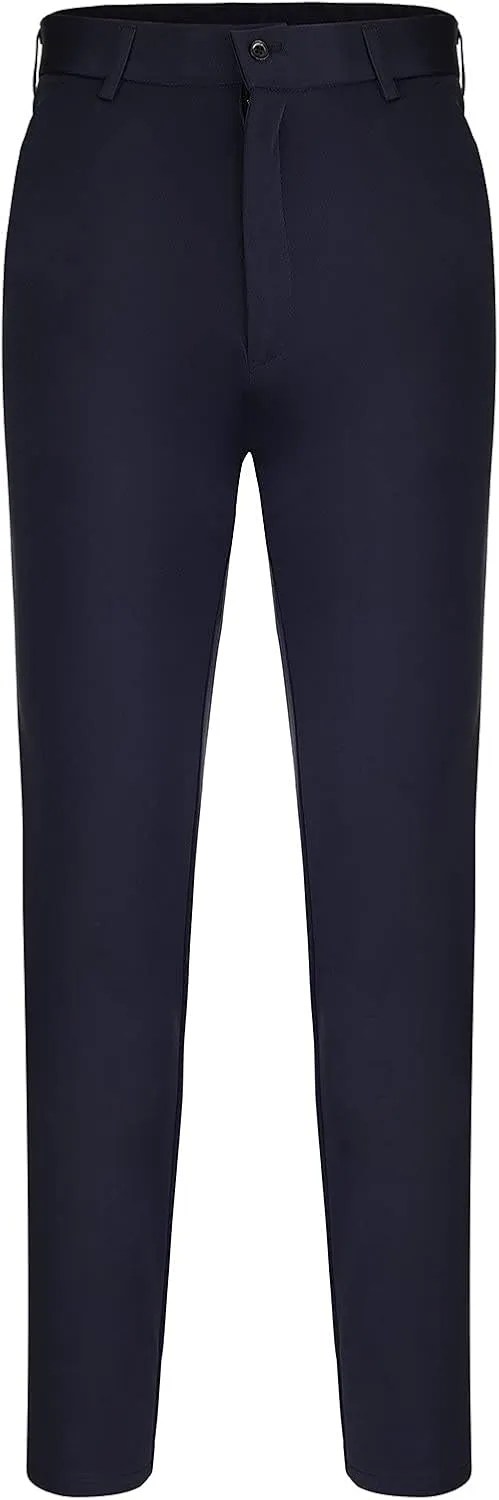 CRNTCEM Mens Straight Chino Pants Slim Fit Work Dress Pants Summer Thin Casual Sports Golf Trousers Soft Business Suit Pants