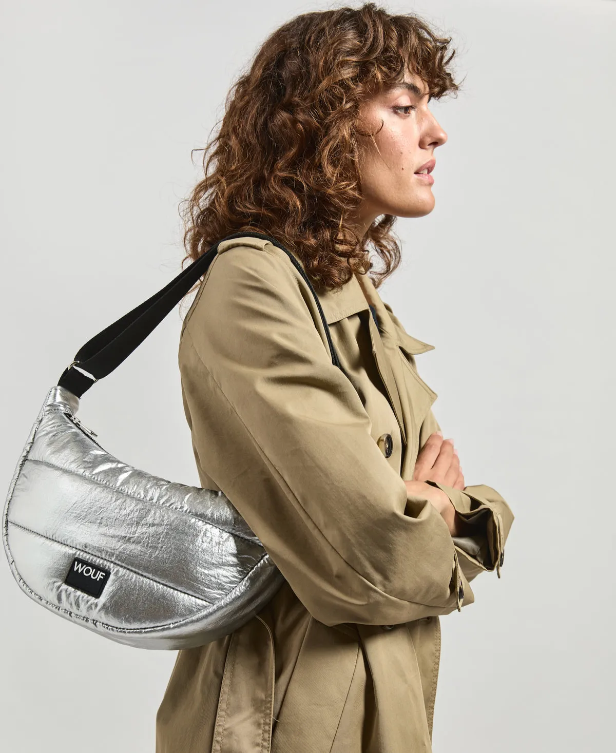Crossbody Bag - Silver Glossy