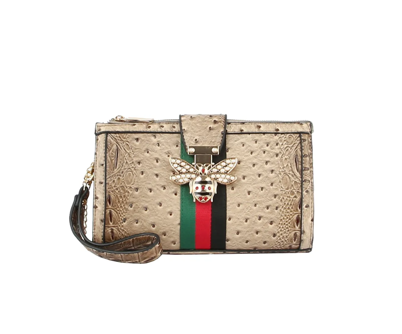 Crossbody Purse for Women Crocodile Bee Shoulder Bag