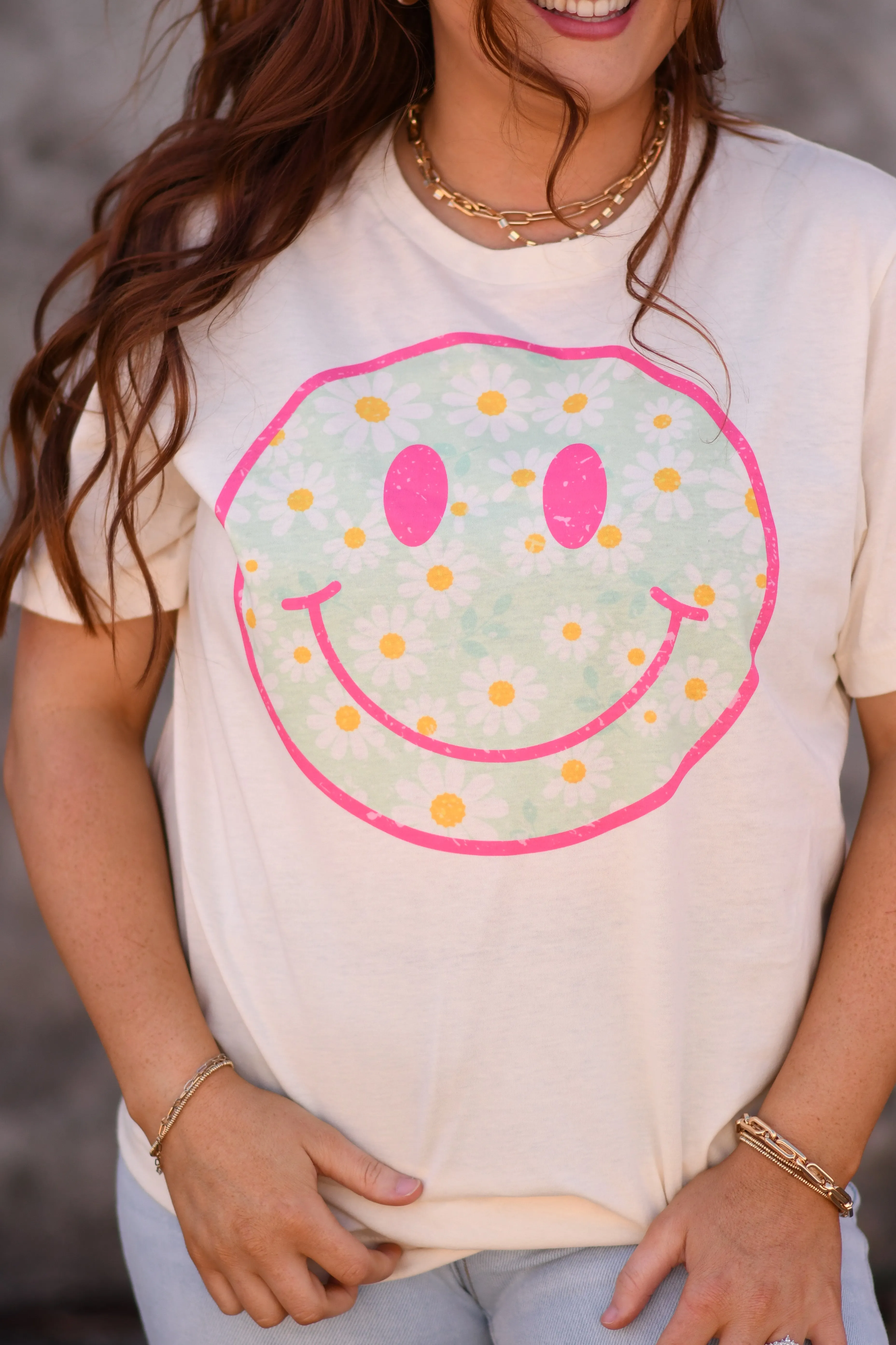 Daisy smiley face tee