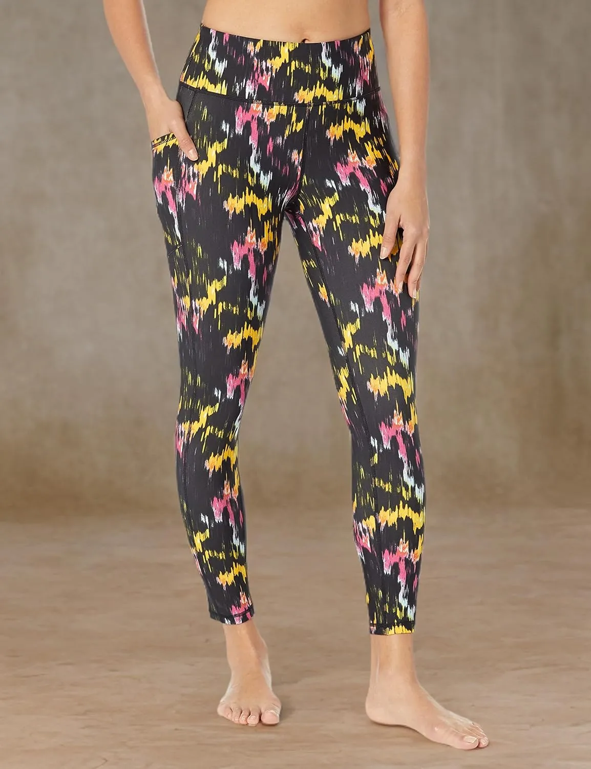 DKNY Women's Tight Printed High Waist Performance Leggings