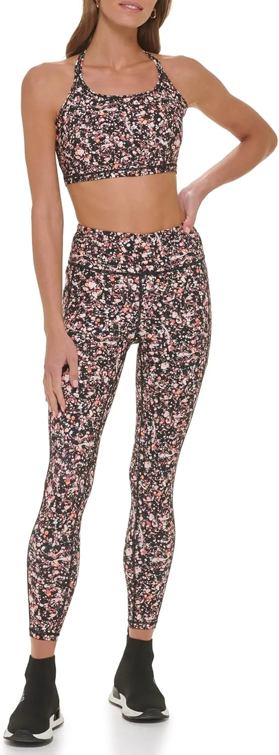 DKNY Women's Tight Printed High Waist Performance Leggings