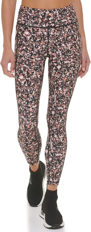 DKNY Women's Tight Printed High Waist Performance Leggings
