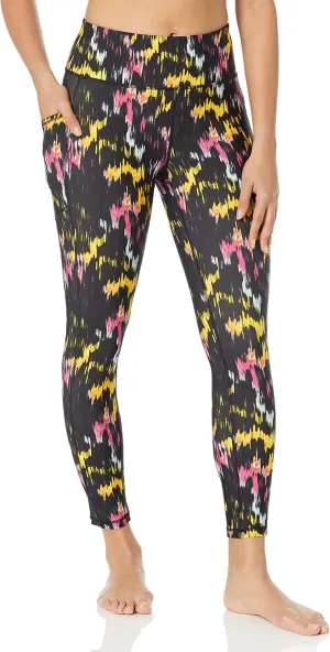 DKNY Women's Tight Printed High Waist Performance Leggings