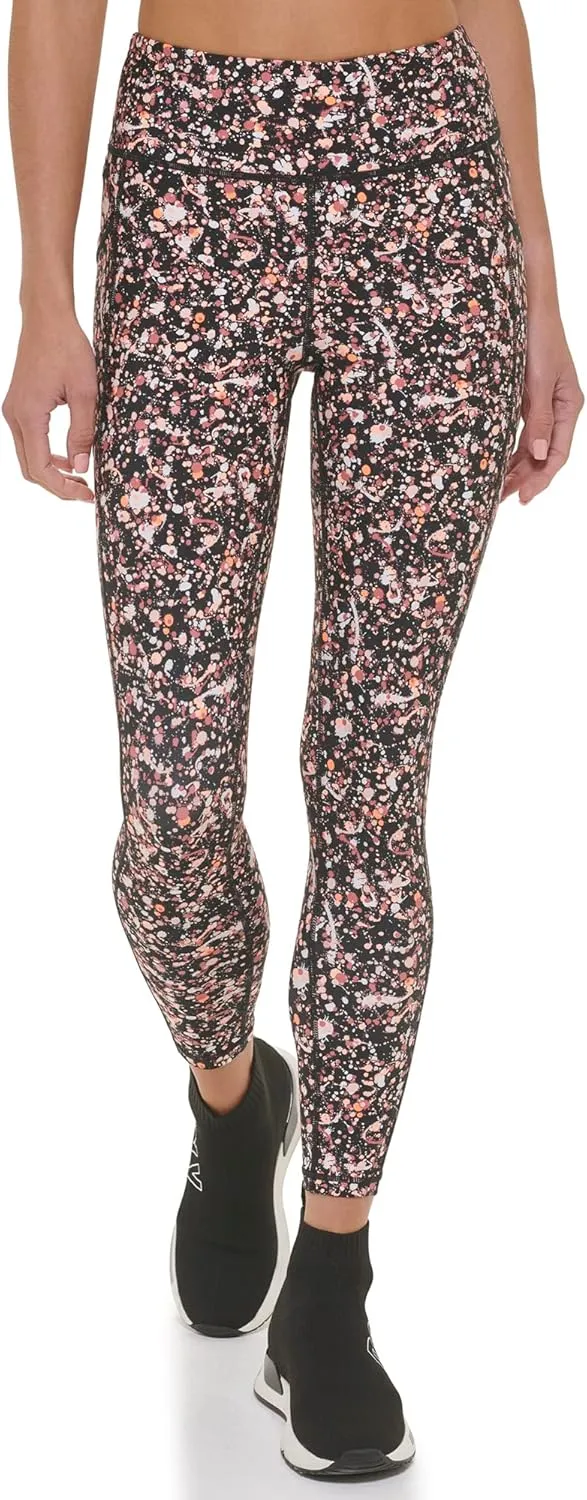 DKNY Women's Tight Printed High Waist Performance Leggings
