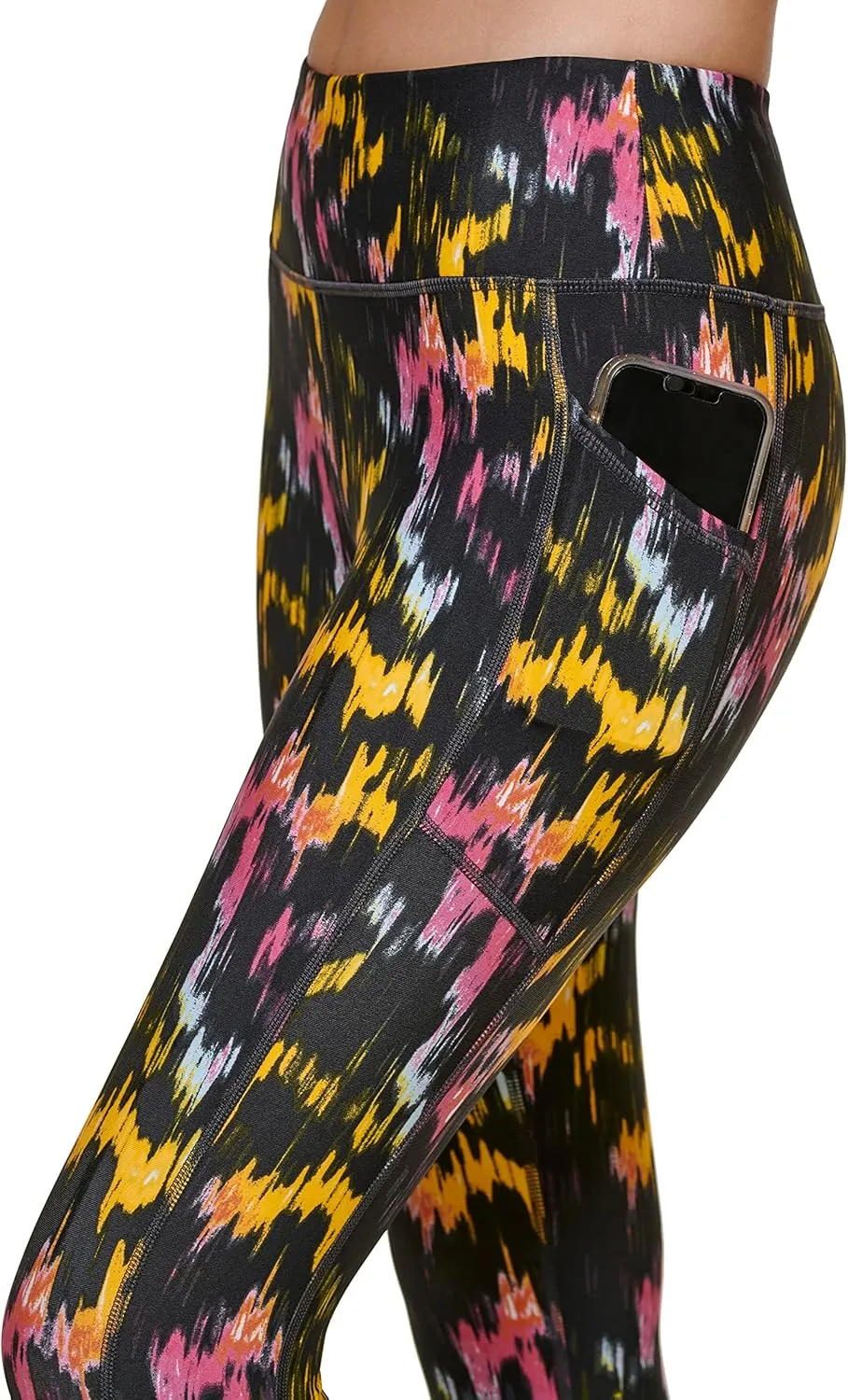 DKNY Women's Tight Printed High Waist Performance Leggings