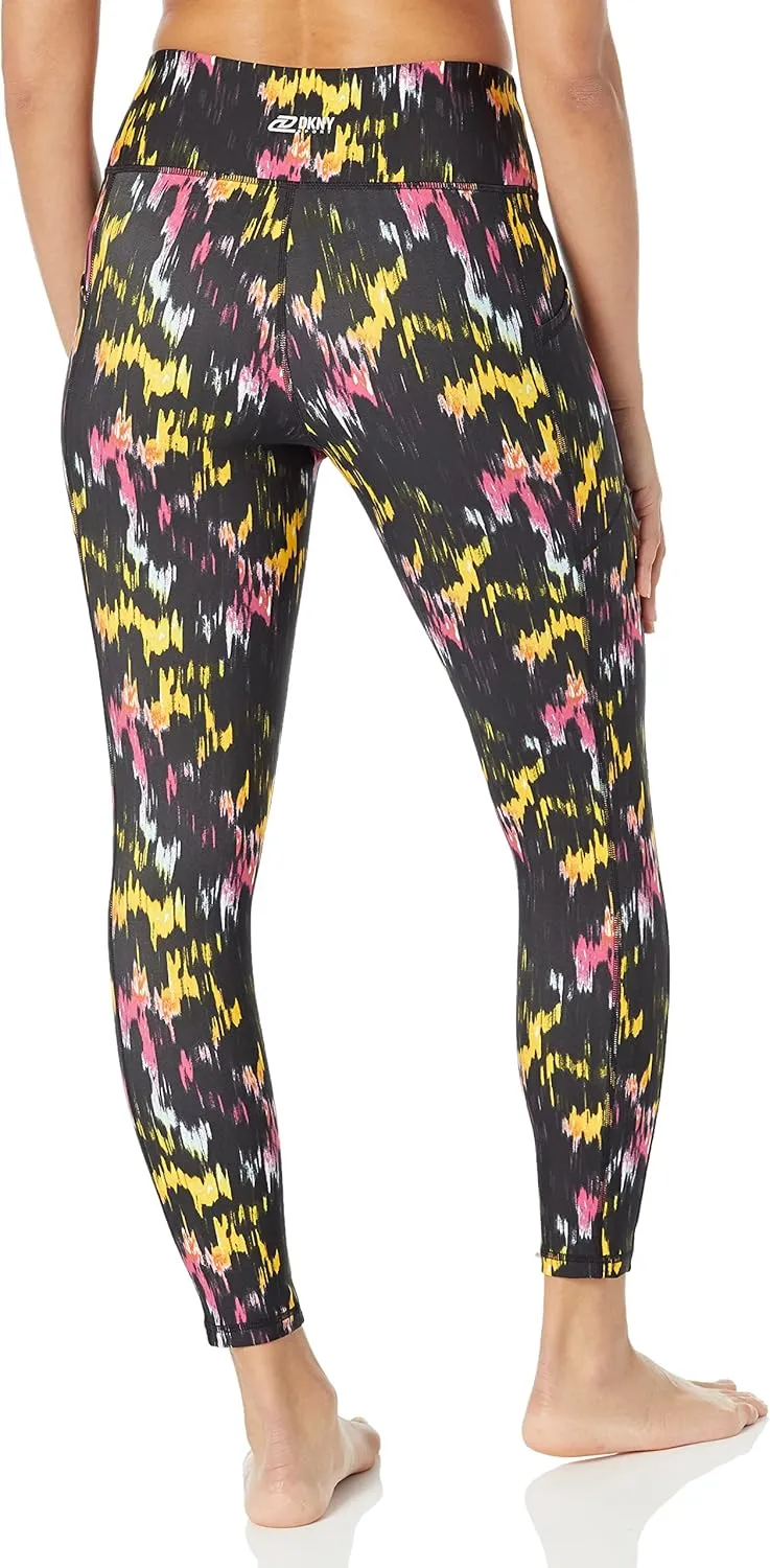 DKNY Women's Tight Printed High Waist Performance Leggings