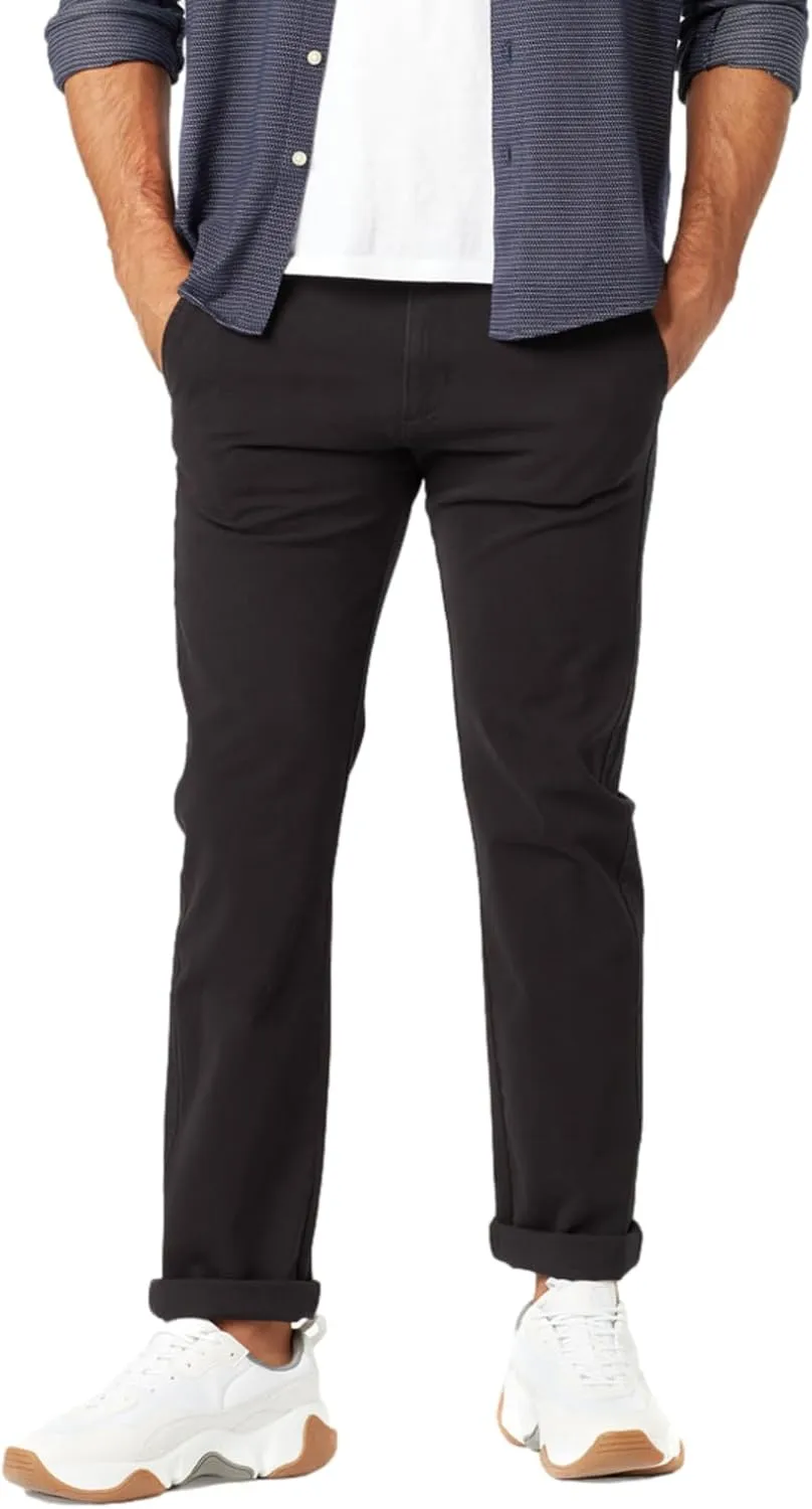 Dockers Men's Slim Fit Ultimate Chino with Smart 360 Flex, Black, 34W x 30L
