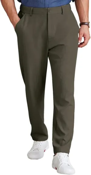 Dress Pants for Men Business Casual Straight Leg Pants with Pockets Stretch Lightweight Quick Dry Golf Pants