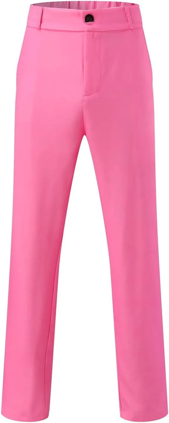 Dress Pants for Men Slim Fit Tapered Flat Front Suit Trousers Casual Skinny Stretch Business Clothes