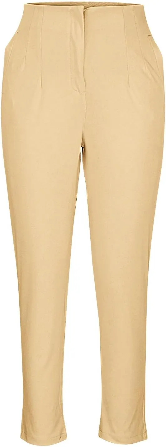 Dress Pants for Women Casual High Waist Work Office Pants Slim Fit Tummy Control Business Ankle Length Trousers