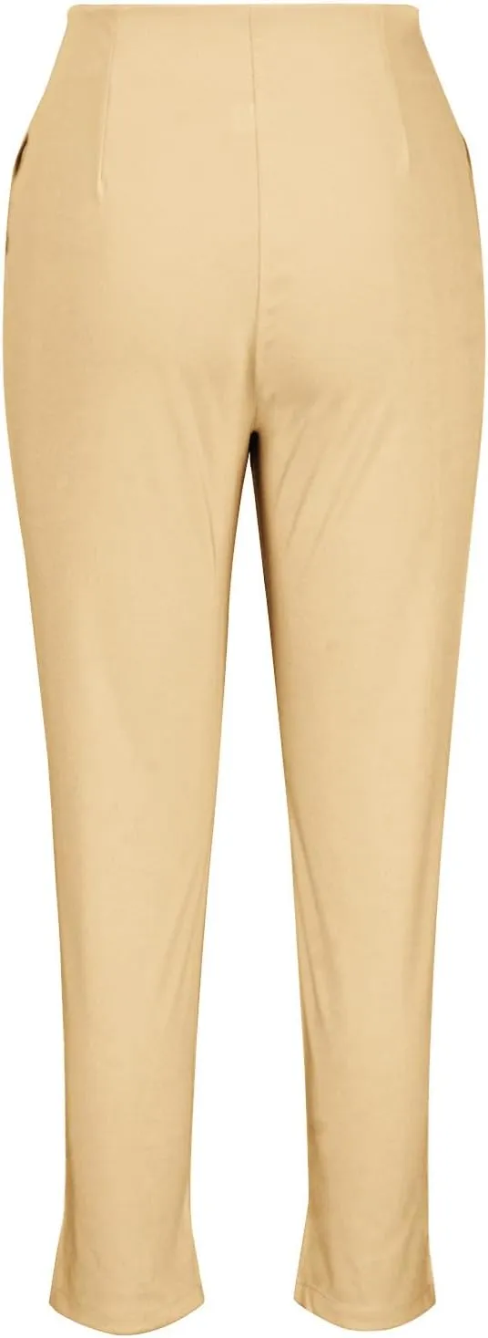 Dress Pants for Women Casual High Waist Work Office Pants Slim Fit Tummy Control Business Ankle Length Trousers