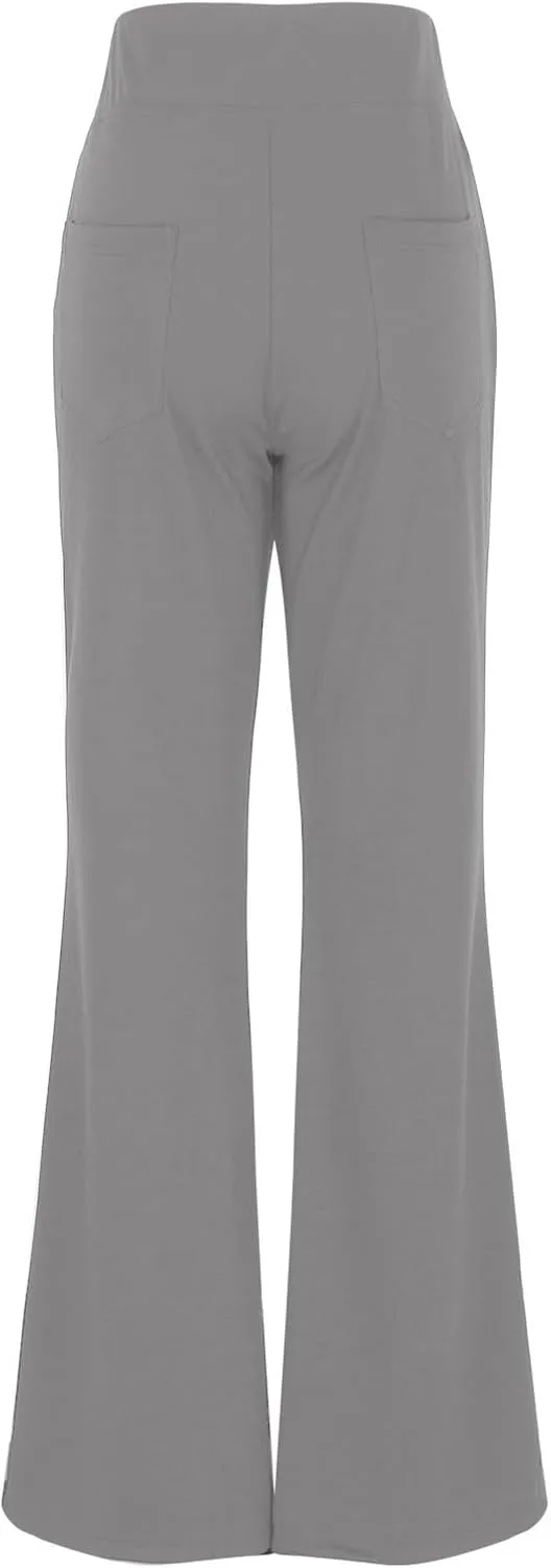 Dress Pants Women High Waist Stretchy Business Office Boho Pants Comfy Fashion Palazzo Wied Leg Work Casual Slacks