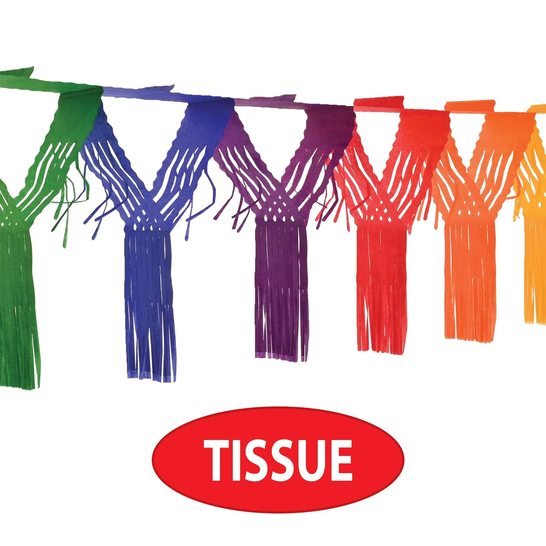 Drop Party Fringe Garland - rainbow