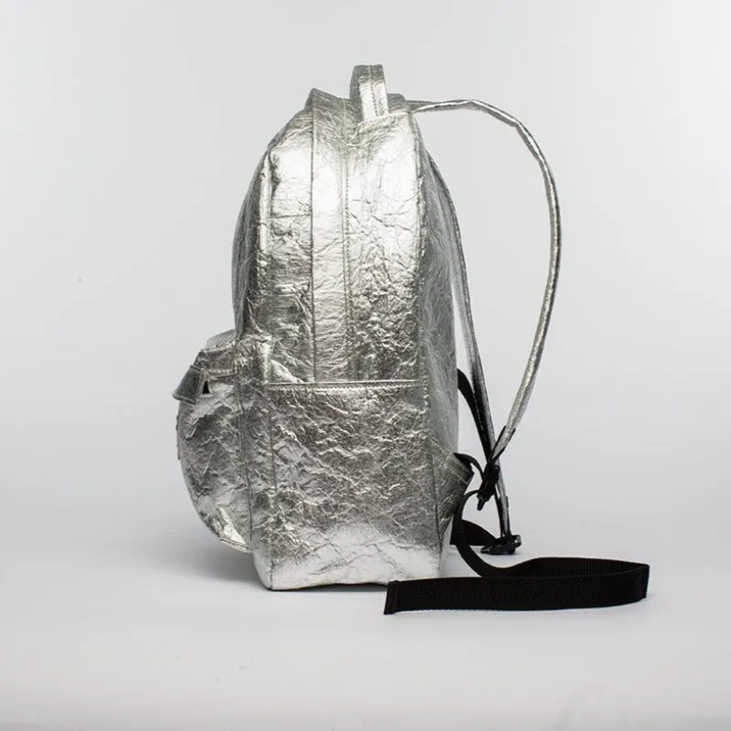 Earth Bag Standard, Silver Pinatex (Upcycled Billboard Bags)