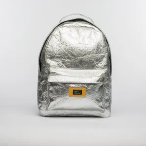 Earth Bag Standard, Silver Pinatex (Upcycled Billboard Bags)
