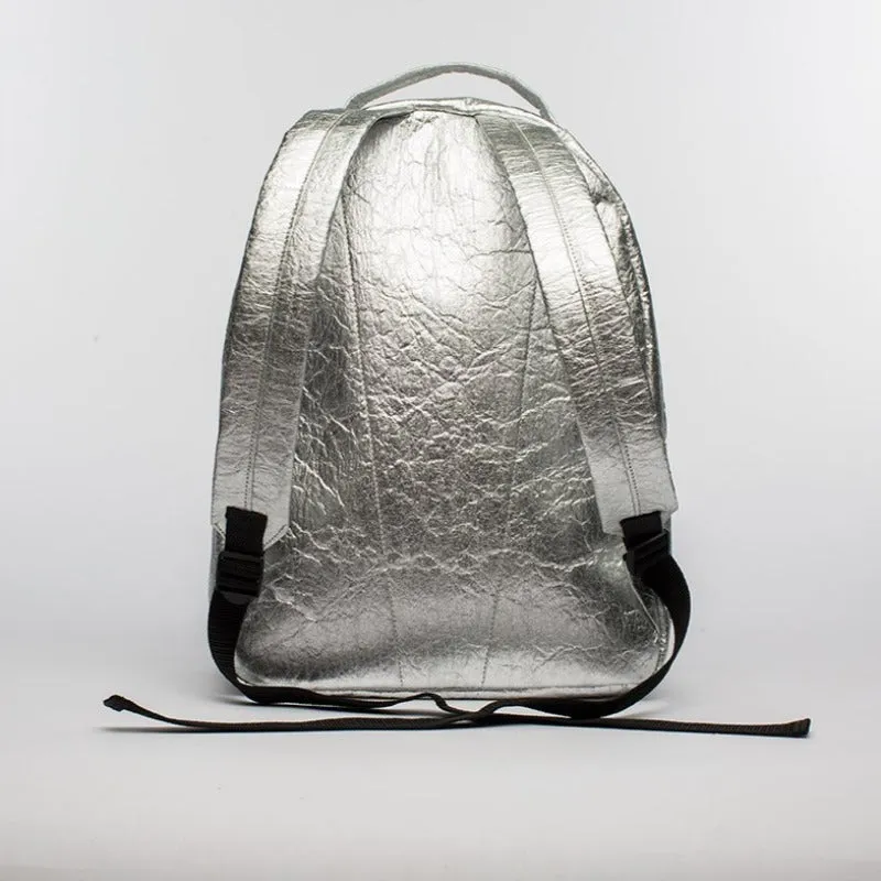Earth Bag Standard, Silver Pinatex (Upcycled Billboard Bags)