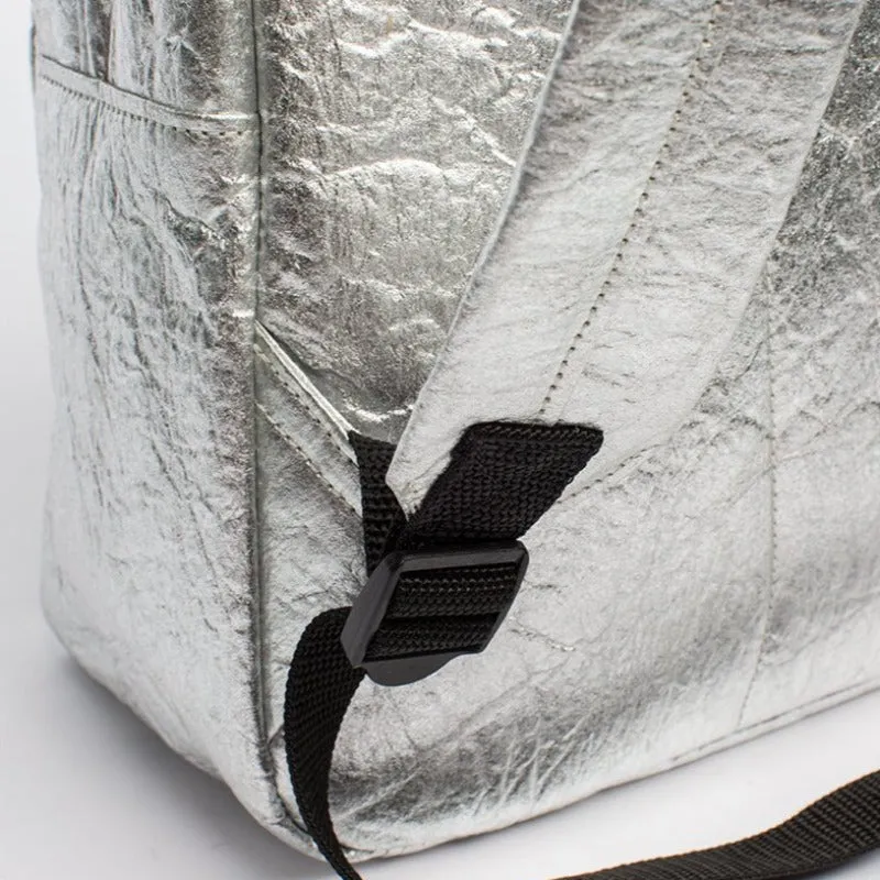 Earth Bag Standard, Silver Pinatex (Upcycled Billboard Bags)