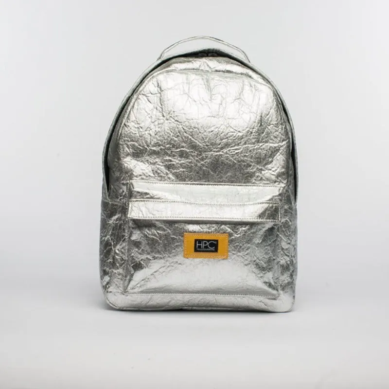 Earth Bag Standard, Silver Pinatex (Upcycled Billboard Bags)
