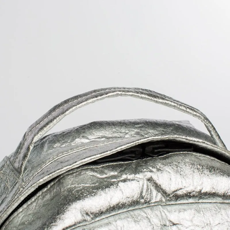 Earth Bag Standard, Silver Pinatex (Upcycled Billboard Bags)