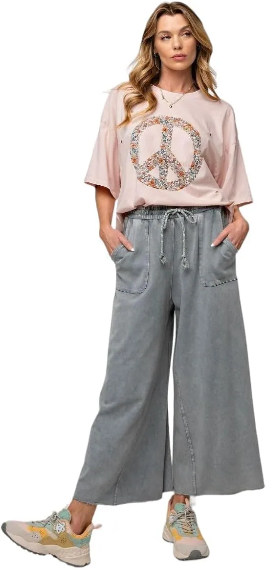Easel Wide Leg Bohemian Palazzo Pants