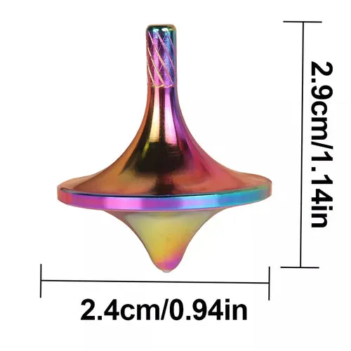 Endless Fun Mini Spinning Tops: Silver Steel Alloy Gyro Toys