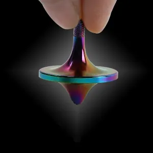 Endless Fun Mini Spinning Tops: Silver Steel Alloy Gyro Toys