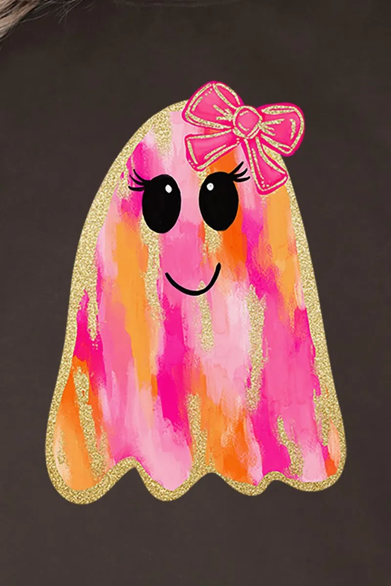 Faux Glitter Girly Ghost Heavy-weight Crew Sweatshirt