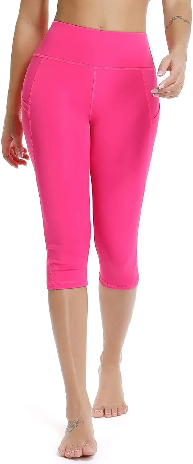 FITTOO Women's Yoga Capris Leggings Pockets Workout Pants