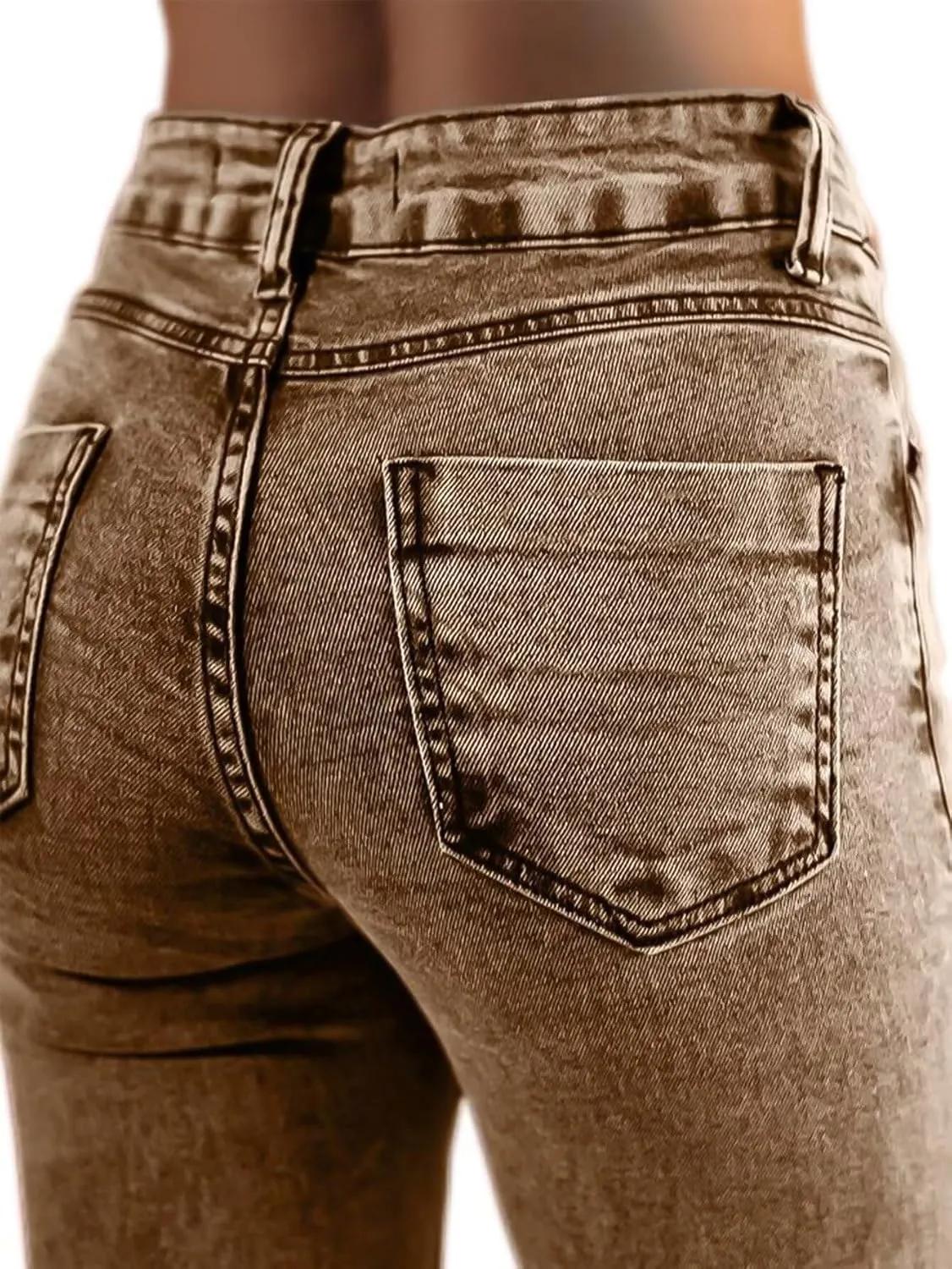 Flamingals Bootcut Jeans for Women Mid Rise Stretchy Skinny Jeans Wash Vintage Curvy Trendy Denim Pants