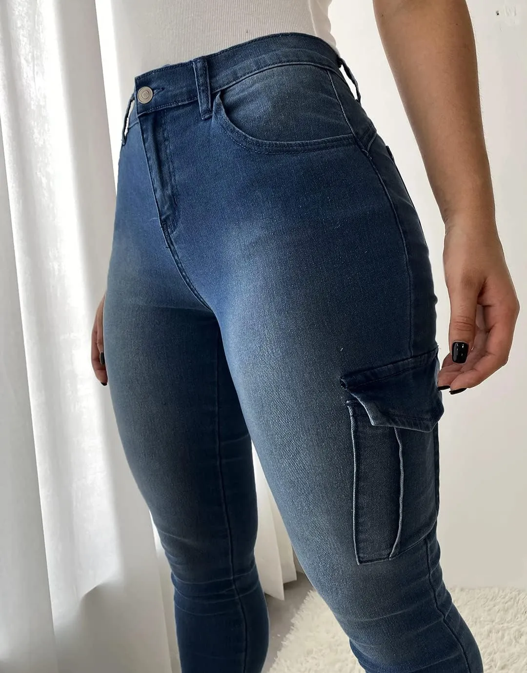 Flamingals Skinny Jeans for Women Stretch High Waisted Flap Pocket Butt Lifting Jeans
